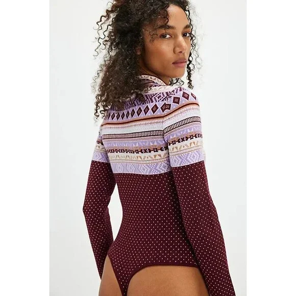 Free People Fair Isle Winter Body suit - Picture 2 of 6
